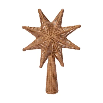 Rattan christmas tree top star juletrestjerne - Natural, 29,5 cm - Ferm Living