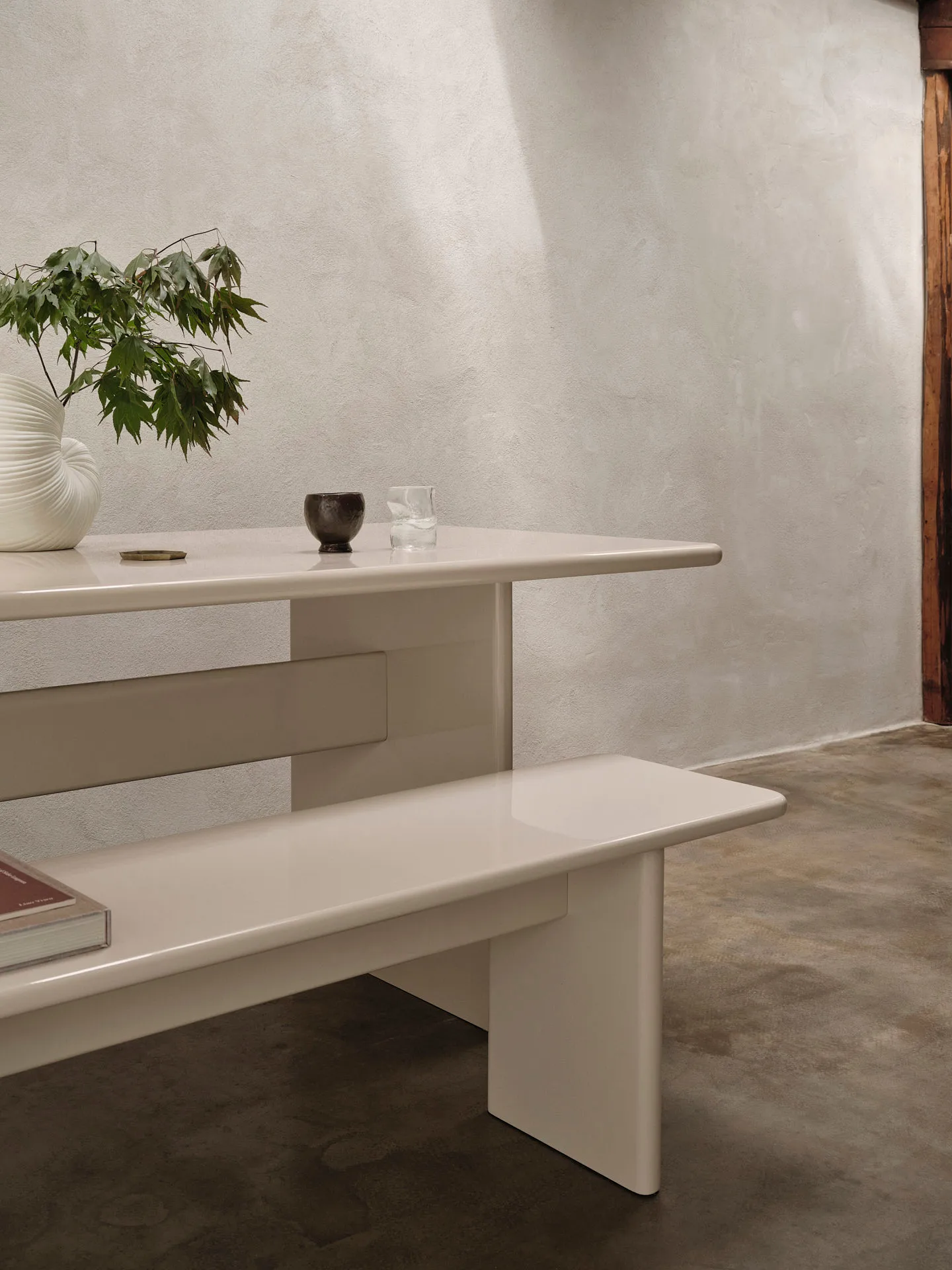 Rink benk 200 cm, Eggshell Ferm Living