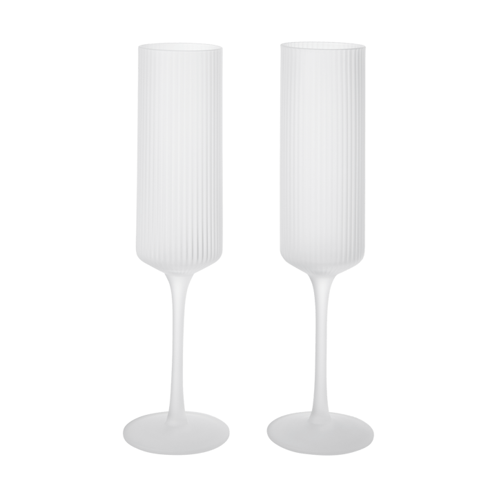 Ripple Champagne flutes champagneglass 15 cl 2-pakning - Frosted - Ferm Living