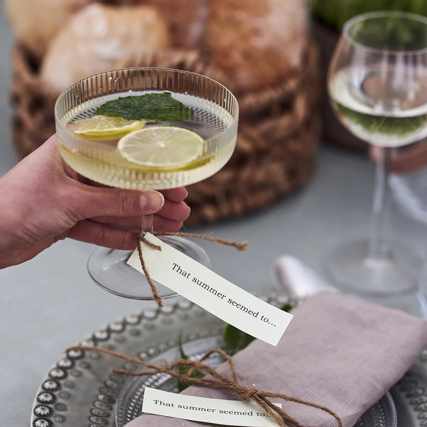 Ripple champagneglass 2-pakning, klar Ferm Living