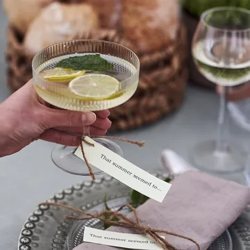 Ripple champagneglass 2-pakning - klar - Ferm Living