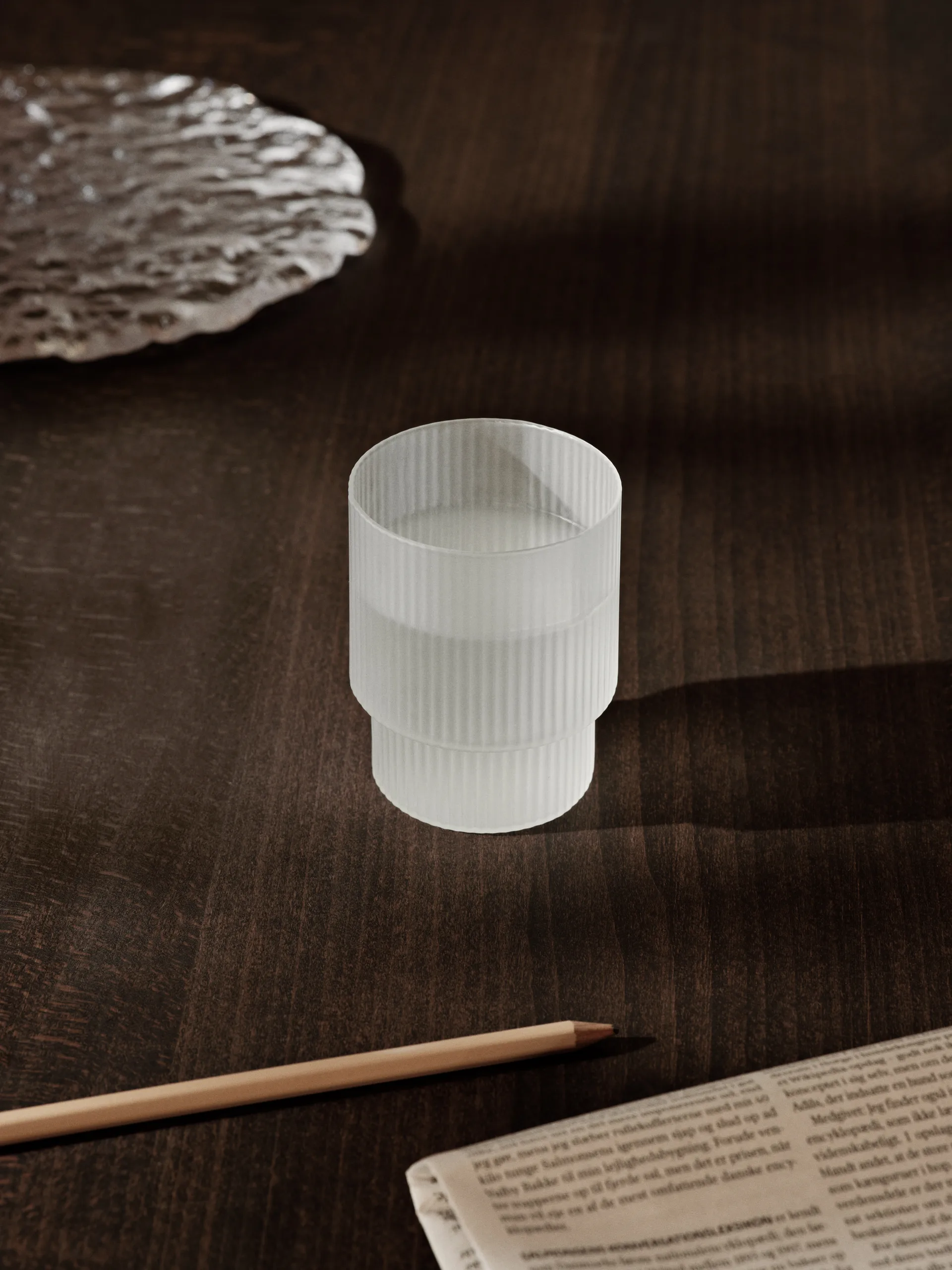 Ripple glass 4-pakn., Frosted Ferm Living