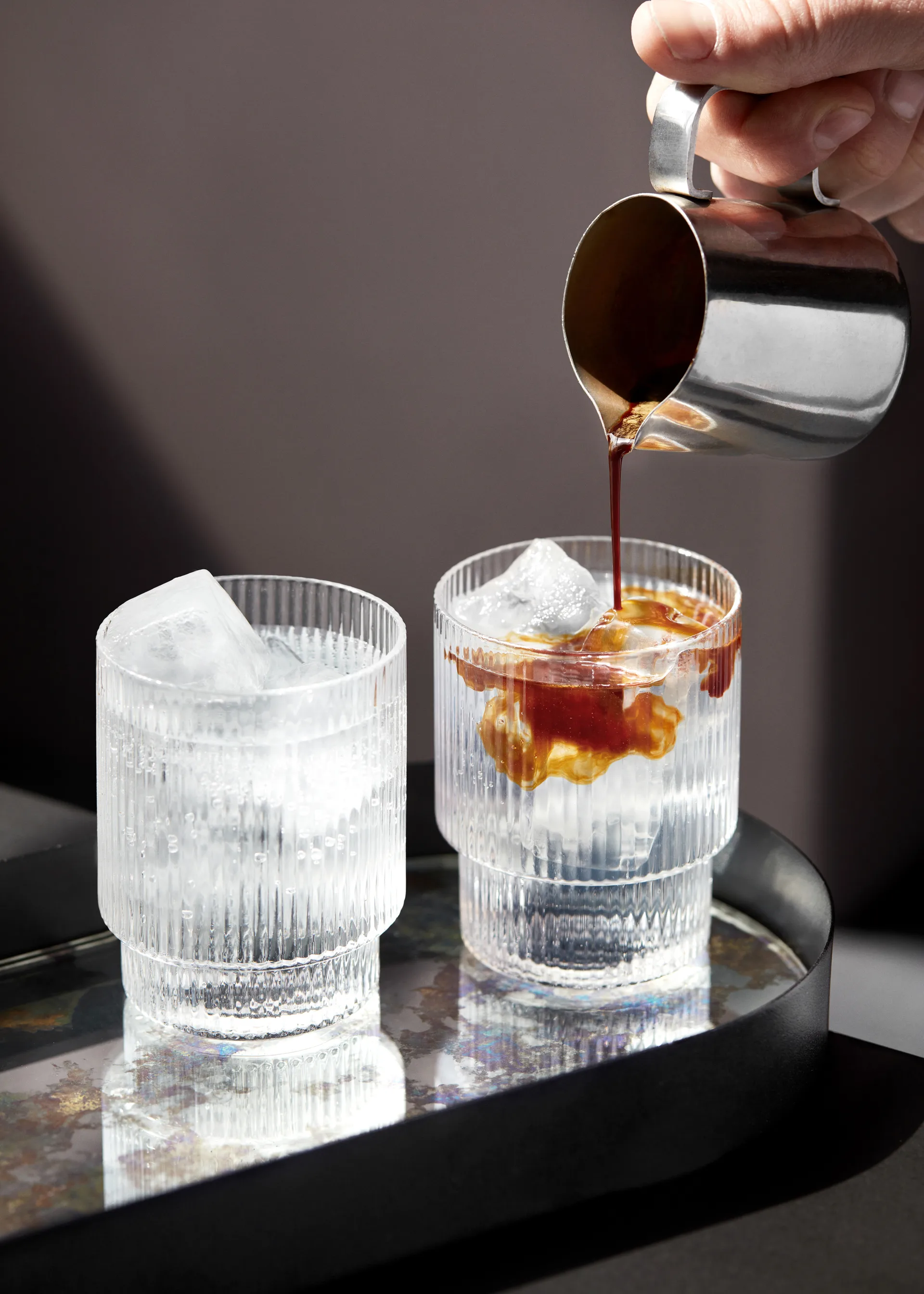 Ripple glass 4-pakning, klar Ferm Living