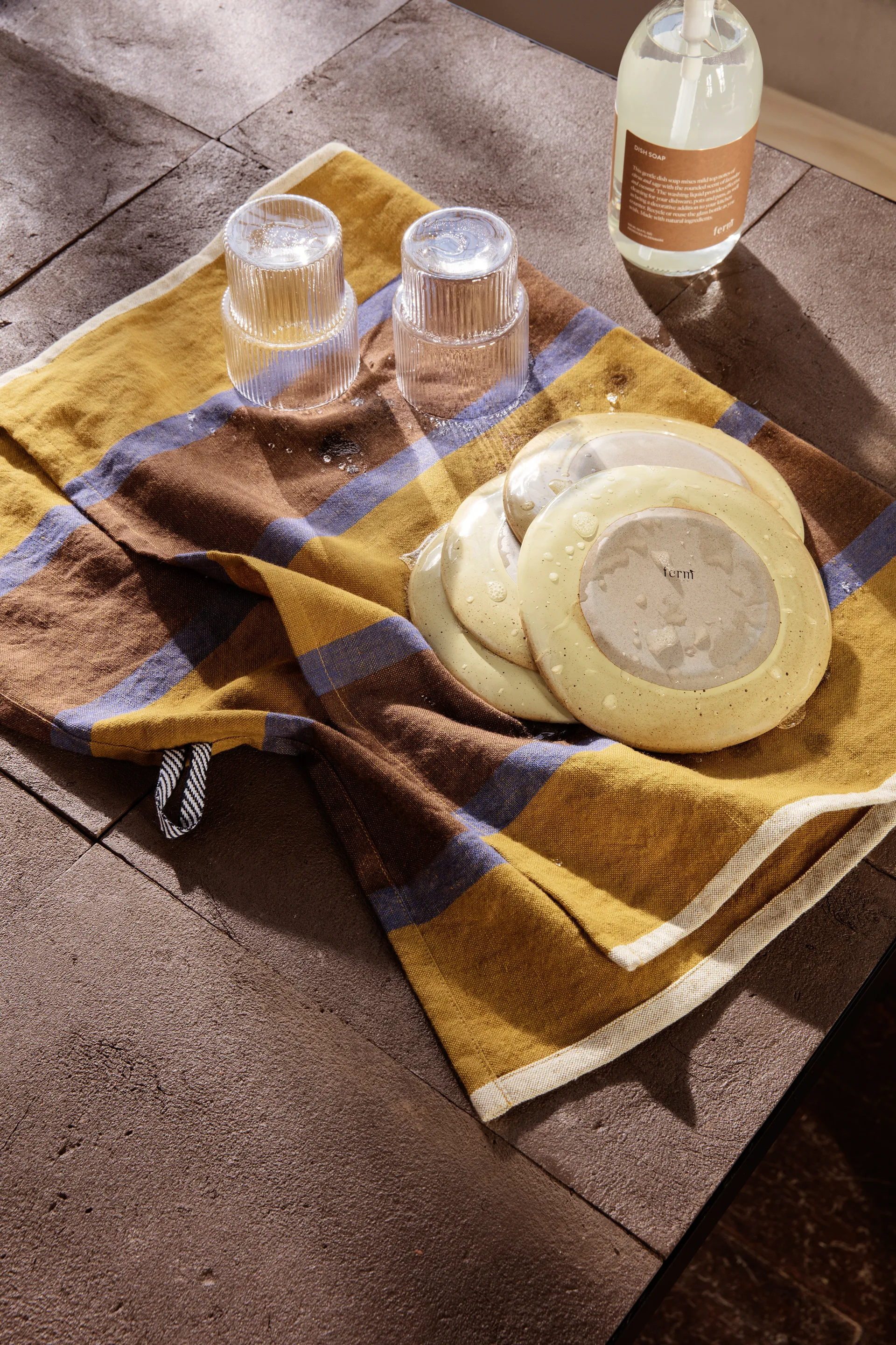 Ripple glass 4-pakning, klar Ferm Living