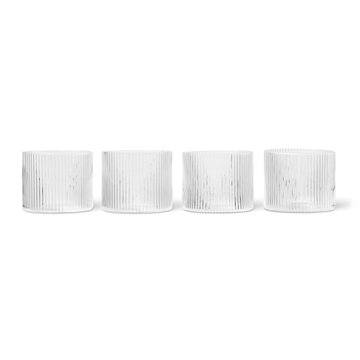 ferm LIVING - Ripple Low Glasses Set of 4 Clear
