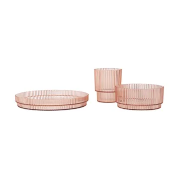 Ripple kids barneservise - Blush, 3 deler - Ferm Living