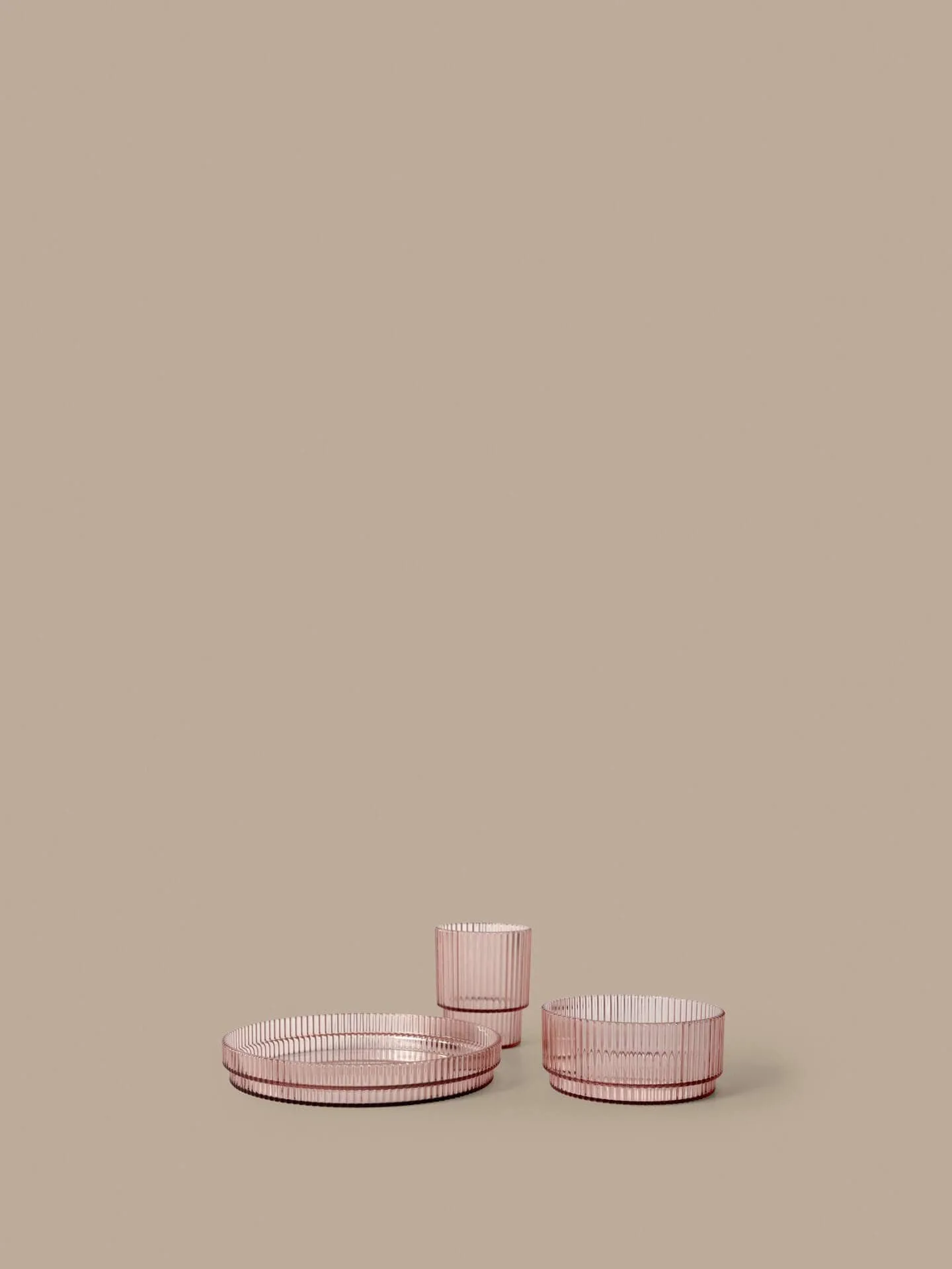 Ripple kids barneservise, Blush, 3 deler Ferm Living
