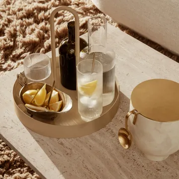 Ripple long drink glass 4-pakning - klar - Ferm Living