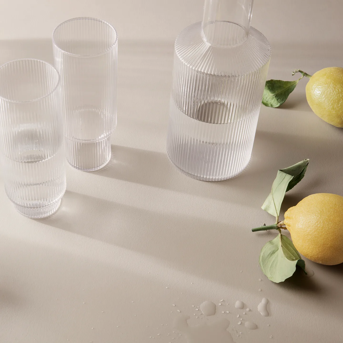 Ripple long drink glass 4-pakning, klar Ferm Living