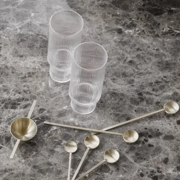 Ripple long drink glass 4-pakning - klar - Ferm Living