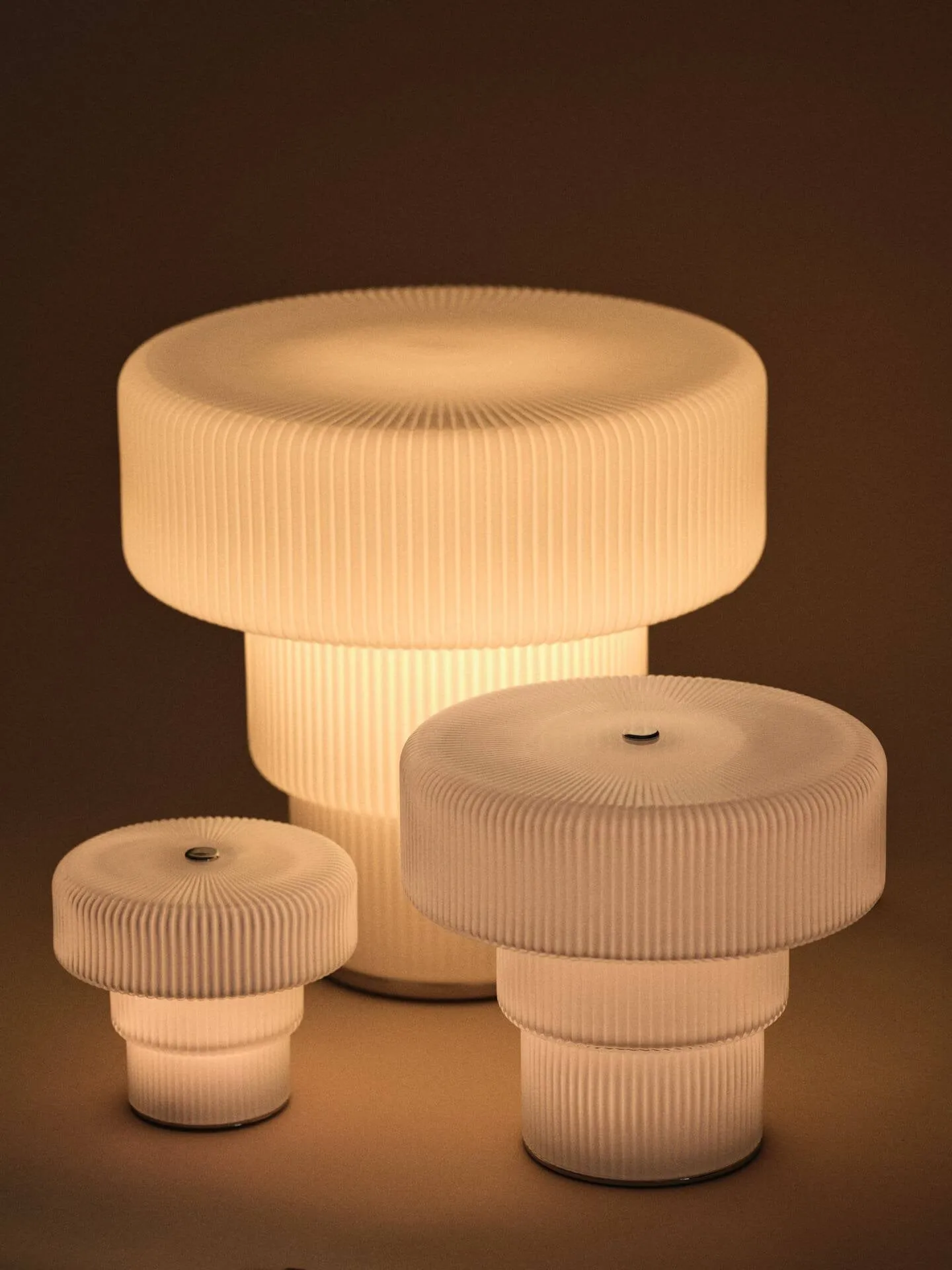 Ripple portabel bordlampe, White (hvit), 16,5 cm Ferm Living