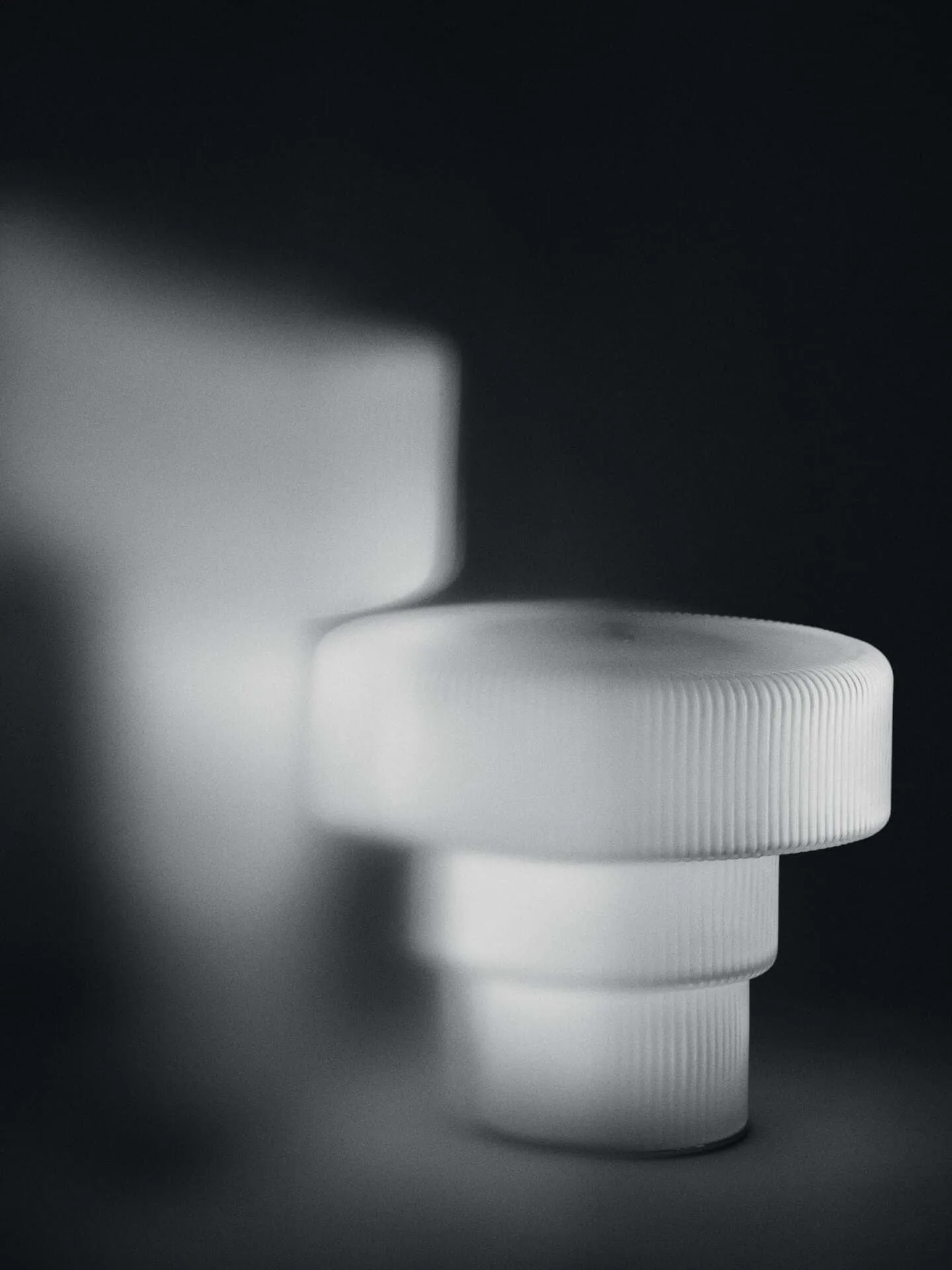 Ripple portabel bordlampe, White (hvit), 16,5 cm Ferm Living