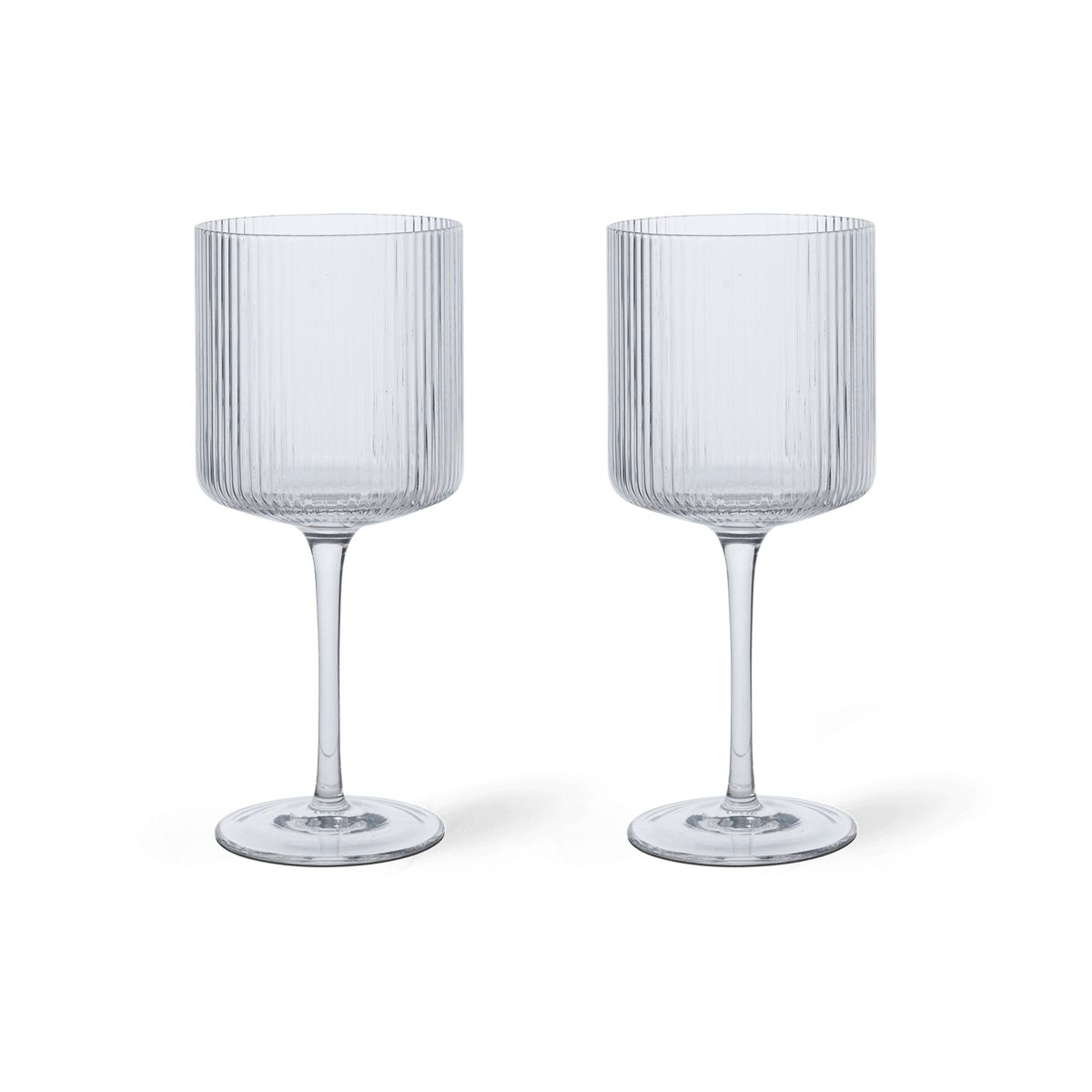 ferm LIVING - Ripple Rød Wine Glasses Set of 2 Clear