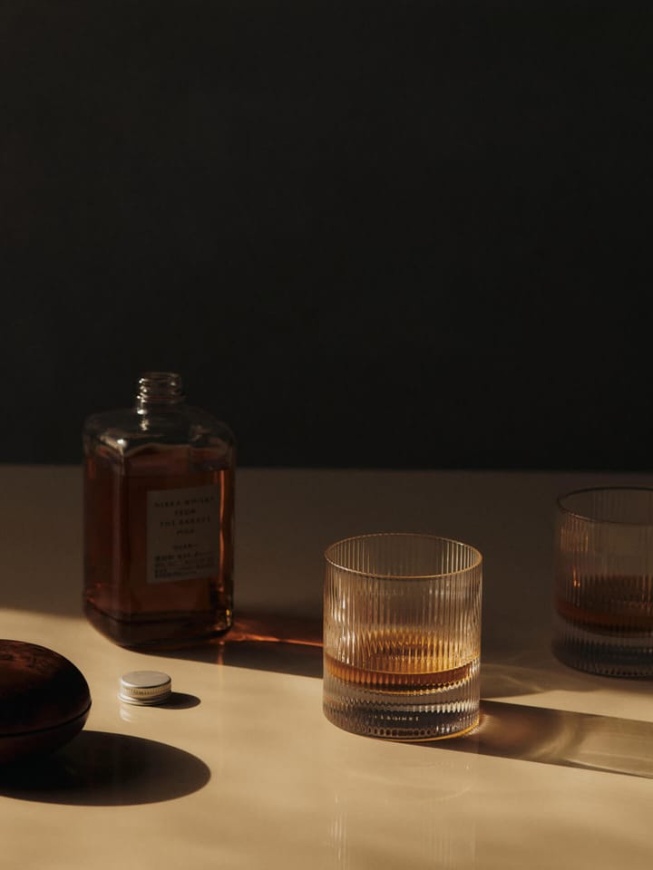 Ripple tumbler glass 25 cl 2-pakning, Clear Ferm Living