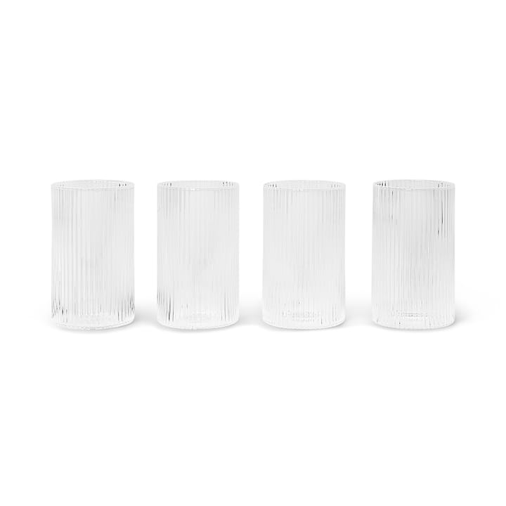 Ripple verrines serveringsglass 14 cl 4-stk. - Clear - Ferm LIVING