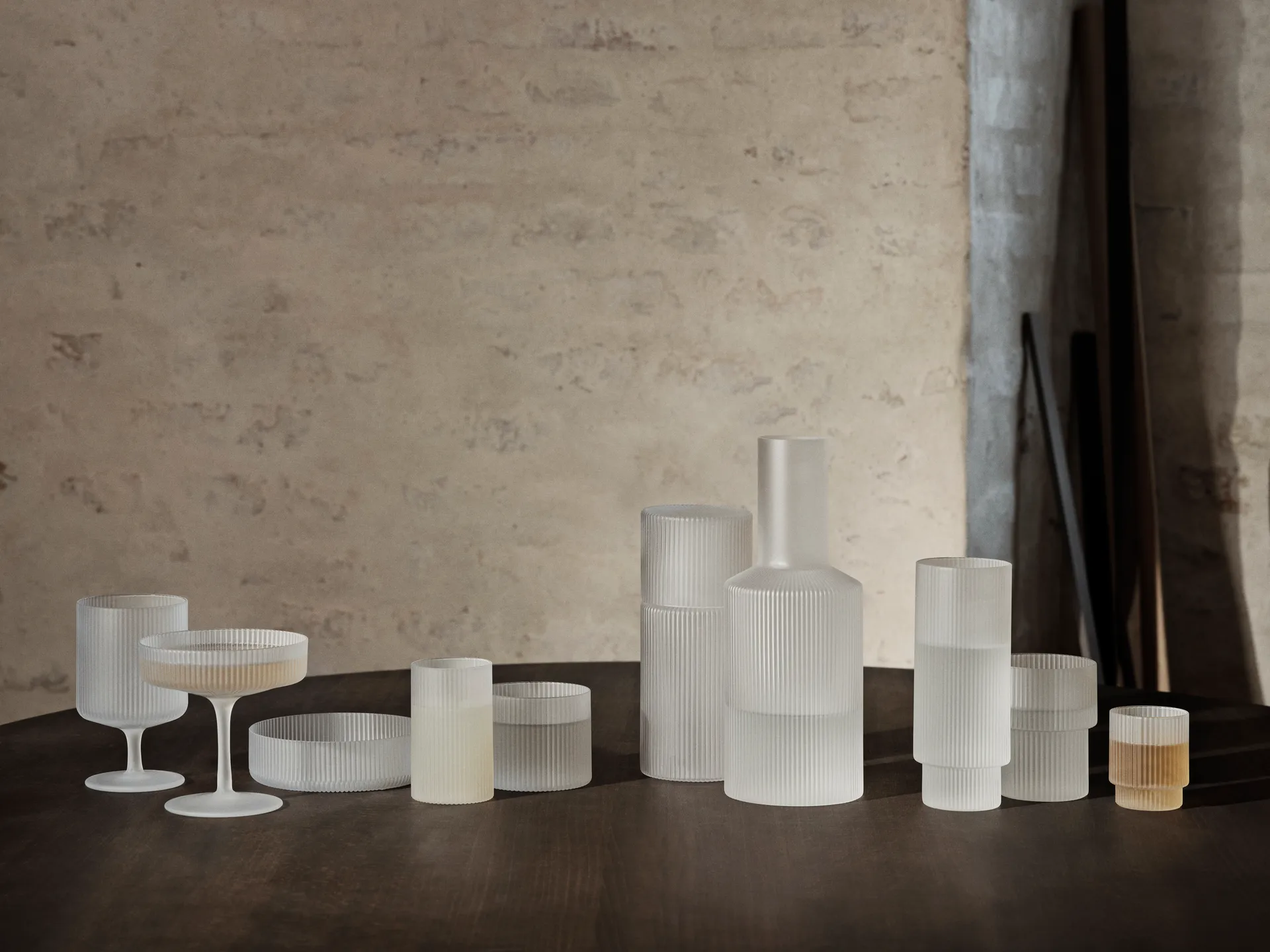 Ripple verrines serveringsglass 14 cl 4-stk., Clear Ferm Living