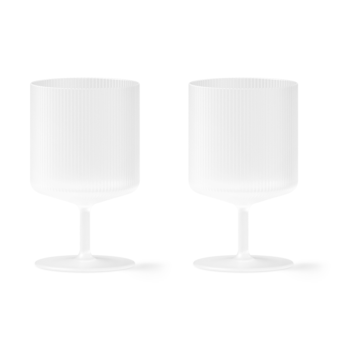 Ripple vinglass 2-stk. Frosted