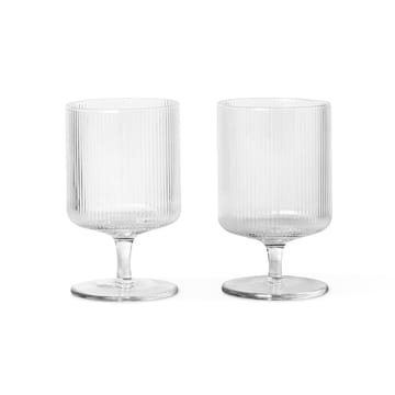 Ripple vinglass 2-stk. - Klar - Ferm Living