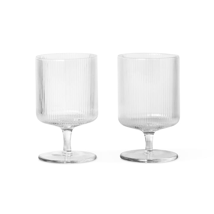 Ripple vinglass 2-stk., Klar ferm LIVING