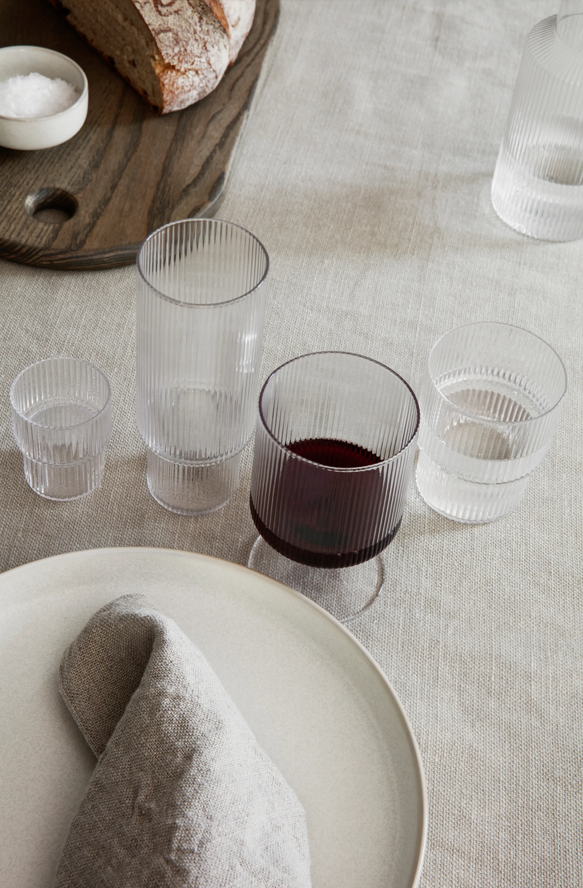 Ripple vinglass 2-stk., Klar Ferm Living