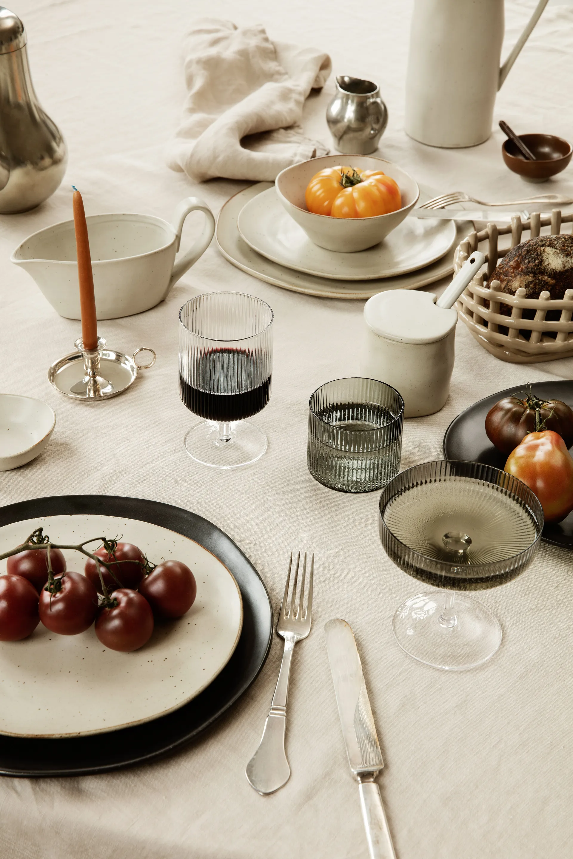 Ripple vinglass 2-stk., Klar Ferm Living