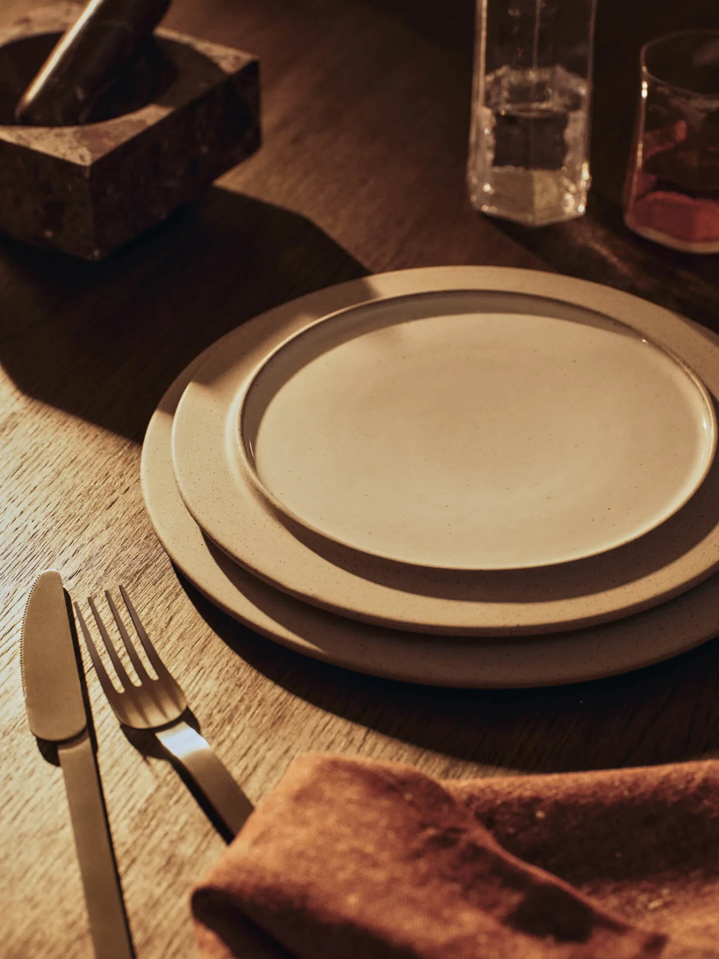 Sonae tallerken 2-pk, Grey-white, Ø25 cm Ferm Living