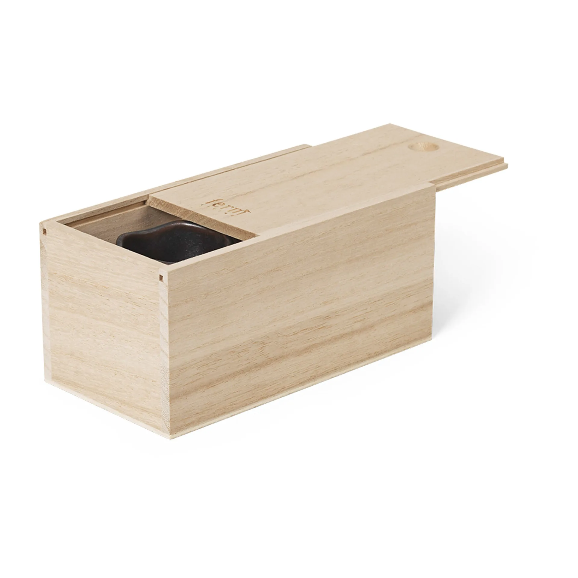 Uneru Mini krukke med fat 2 deler, Black Ferm Living