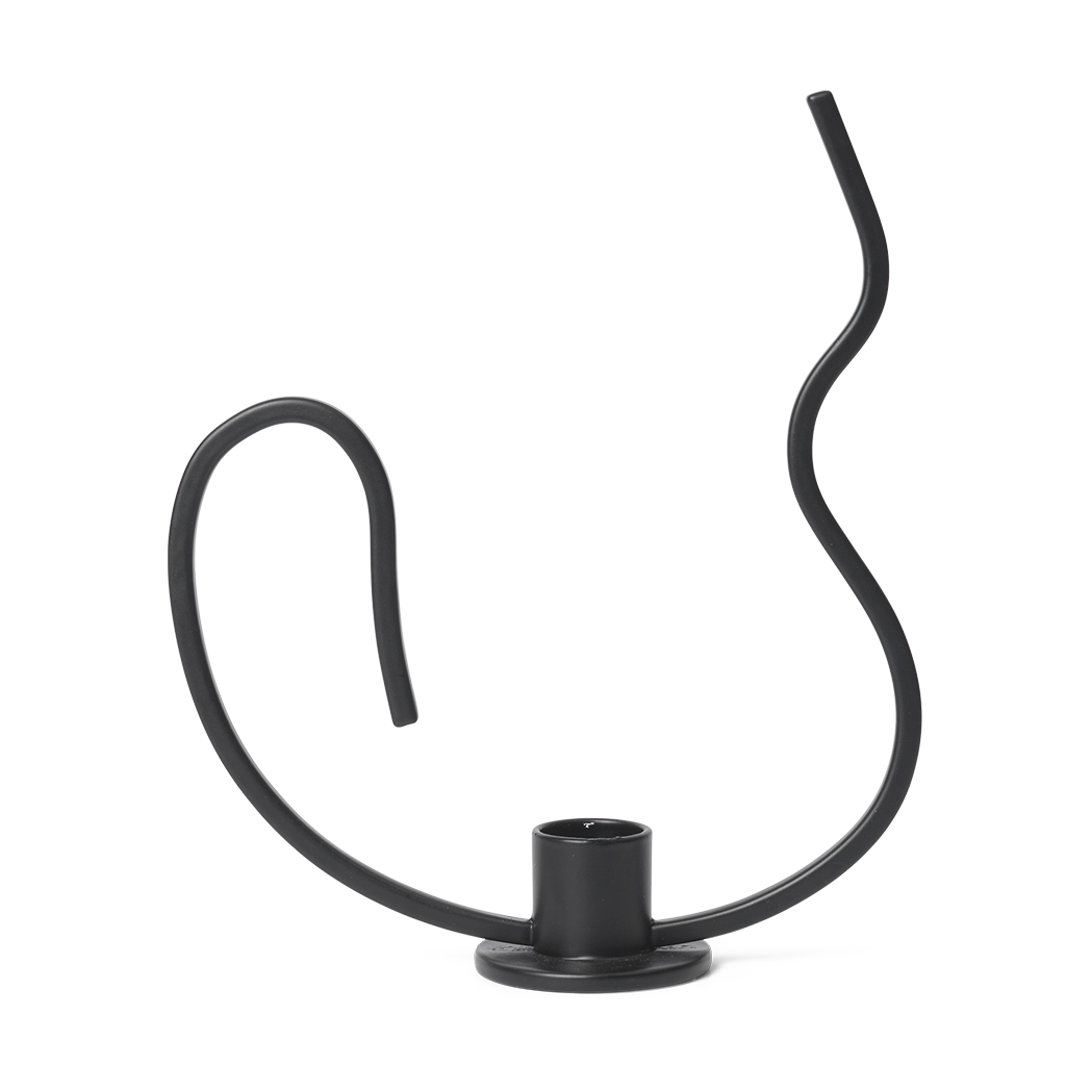 Ferm Living Valse lysestake low Black