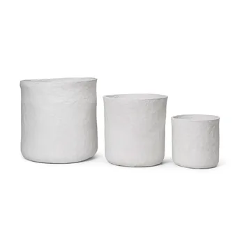 Vary oppbevaringskurv 3 deler - White  - Ferm Living