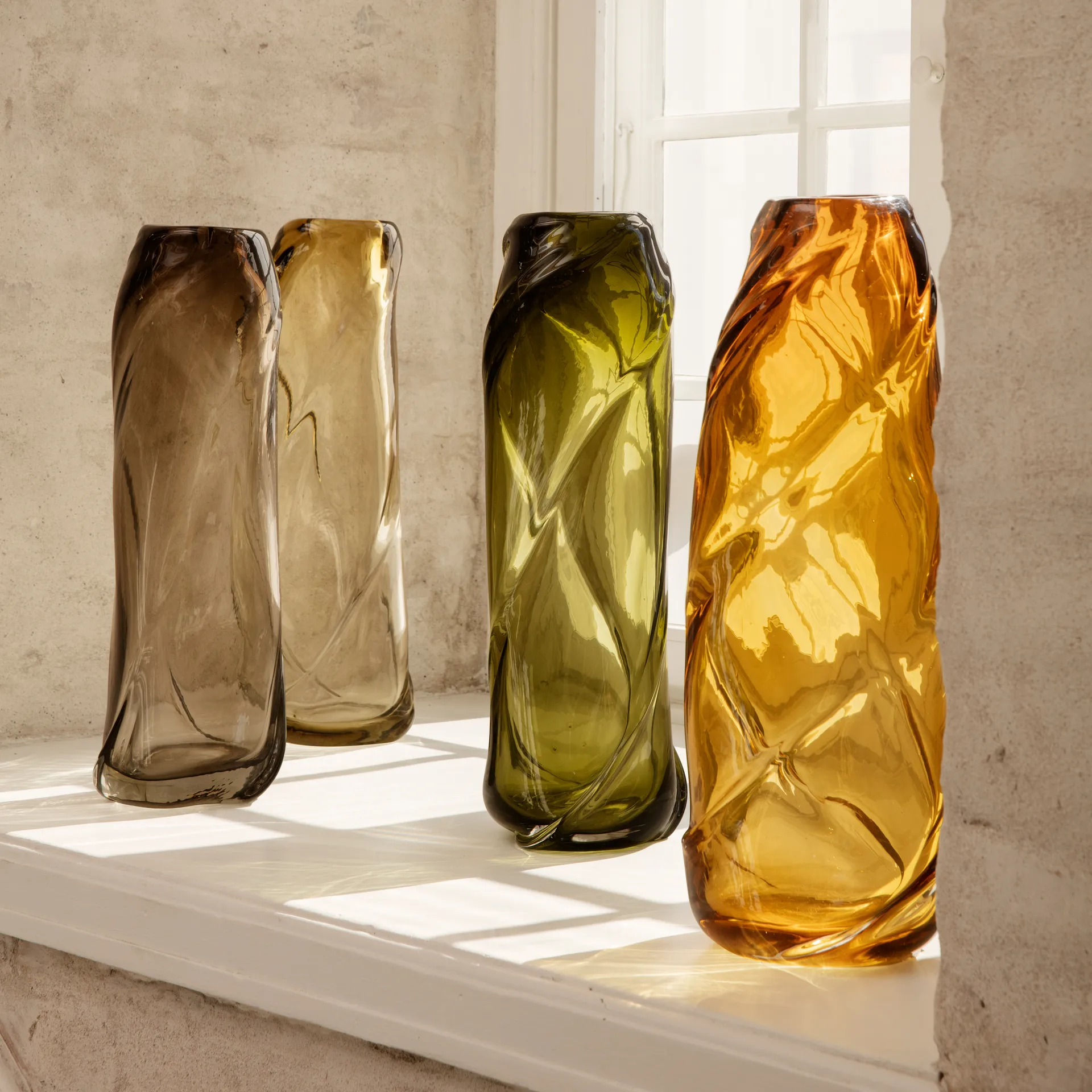Water Swirl vase, Light yellow Ferm Living