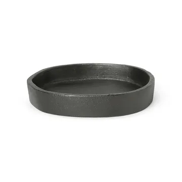 Yama brett rund 8,3 x 8,9 cm - Sotet aluminium - Ferm Living
