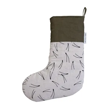 Barr julestrømpe 40 cm - Sort-grønn-natur - Fine Little Day