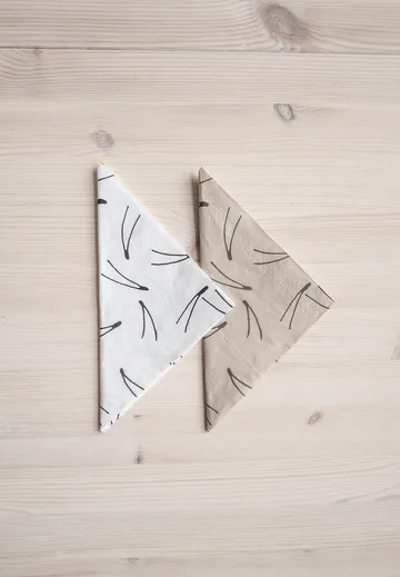 Barr serviett 33 x 33 cm 25-pakning - Natur - Fine Little Day