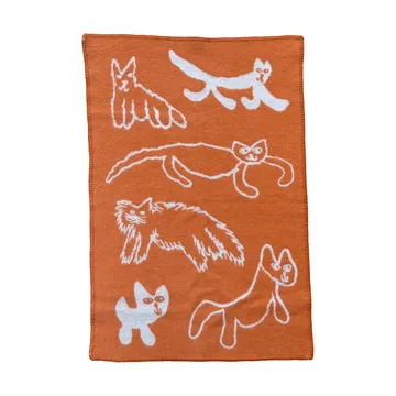 Cats ullpledd - Oransje, 65x95 cm - Fine Little Day