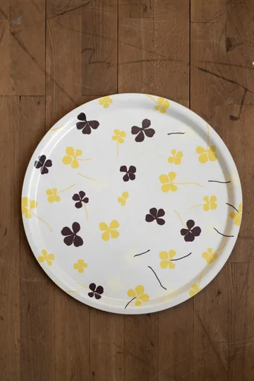 Clover brett Ø 38 cm - White-yellow - Fine Little Day