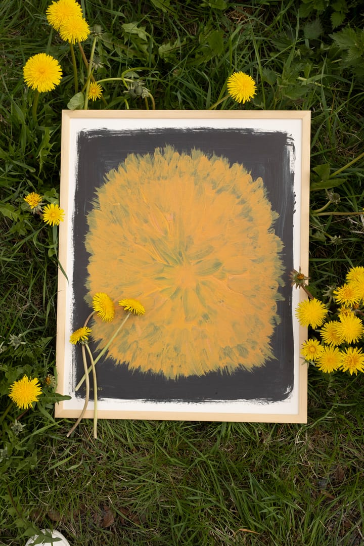 Dandelion plakat 40 x 50 cm, Gul-sort Fine Little Day