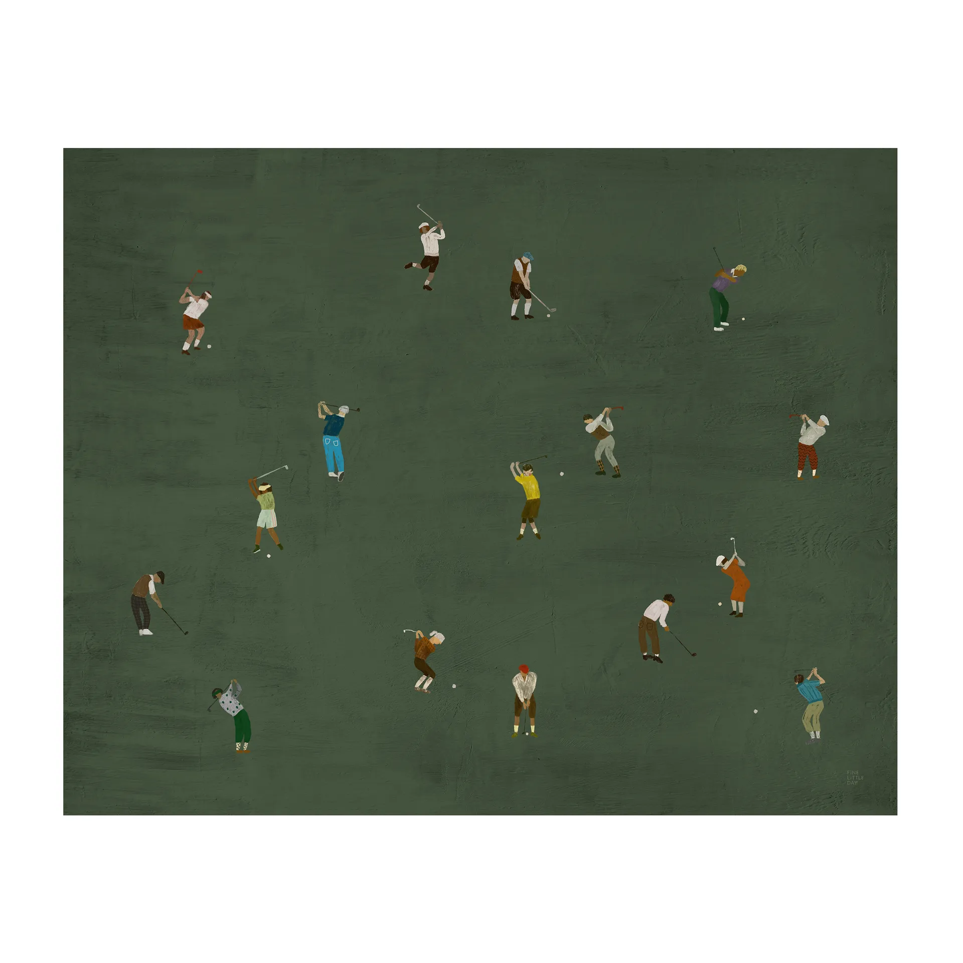 Golfers plakat, 40 x 50 cm Fine Little Day