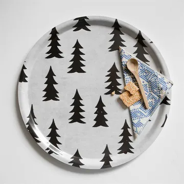 Gran fat - hvit-svart, Ø38 cm - Fine Little Day