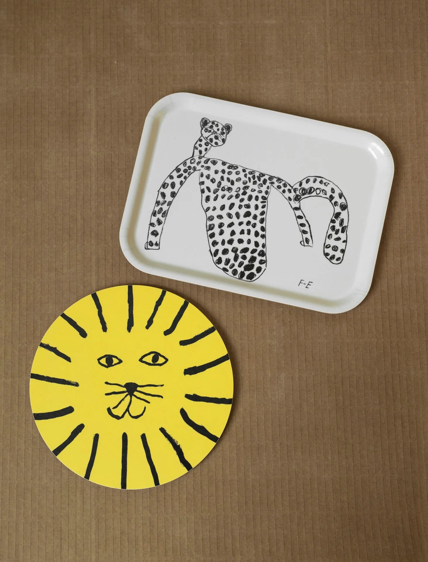 Lion underlag Ø21 cm, Gul Fine Little Day