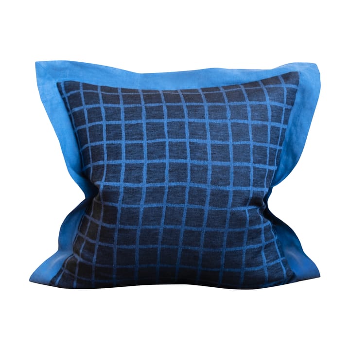 Rutete putetrekk 47 x 47 cm - Blue-black - Fine Little Day