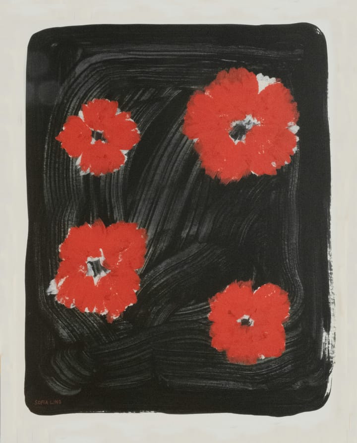 Scarlet pimpernel plakat 40 x 50 cm, Rød-sort Fine Little Day