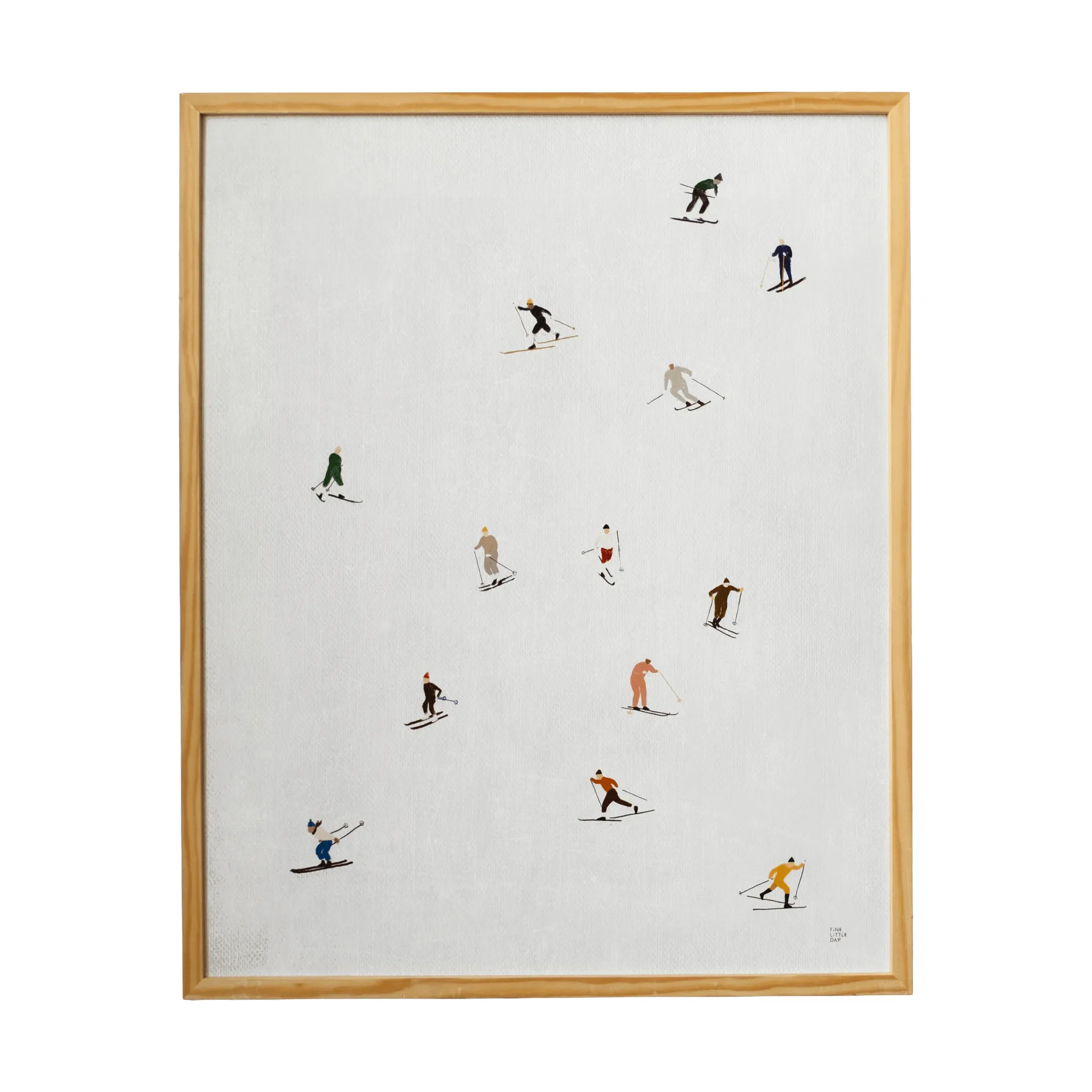 Skiers poster 40x50 cm, Lysegrå Fine Little Day