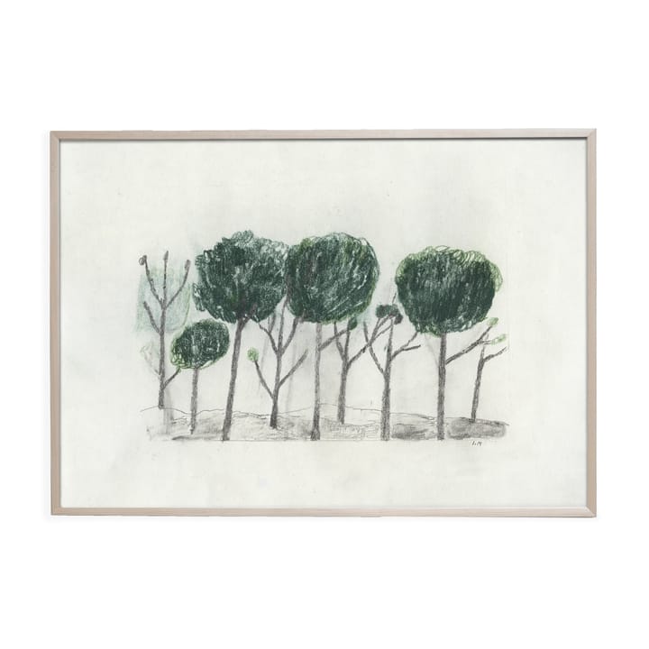 Trees plakat 50 x 70 cm, Sort-offwhite Fine Little Day