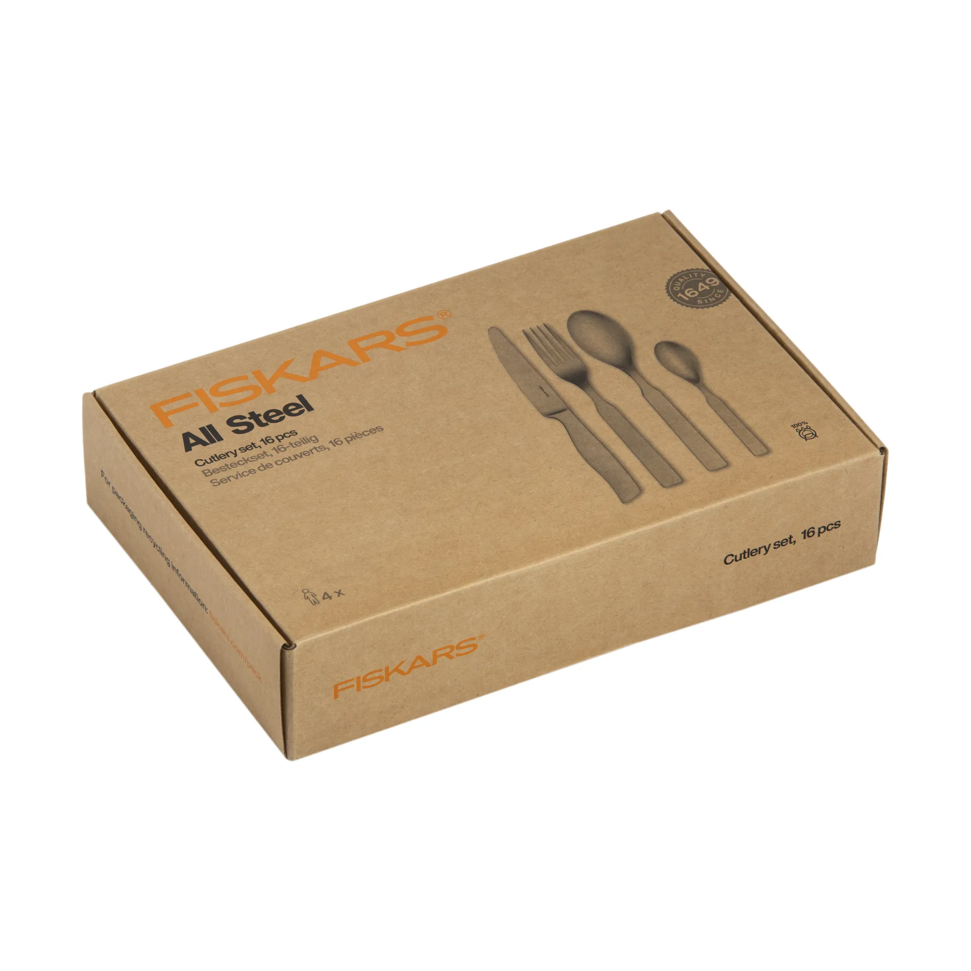 All Steel bestikksett, 16 deler Fiskars