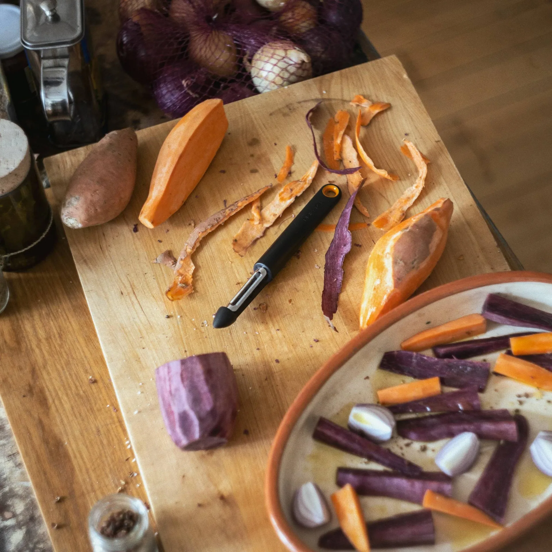 Funcsjonal Form skreller, Svart, bevegelig blad Fiskars