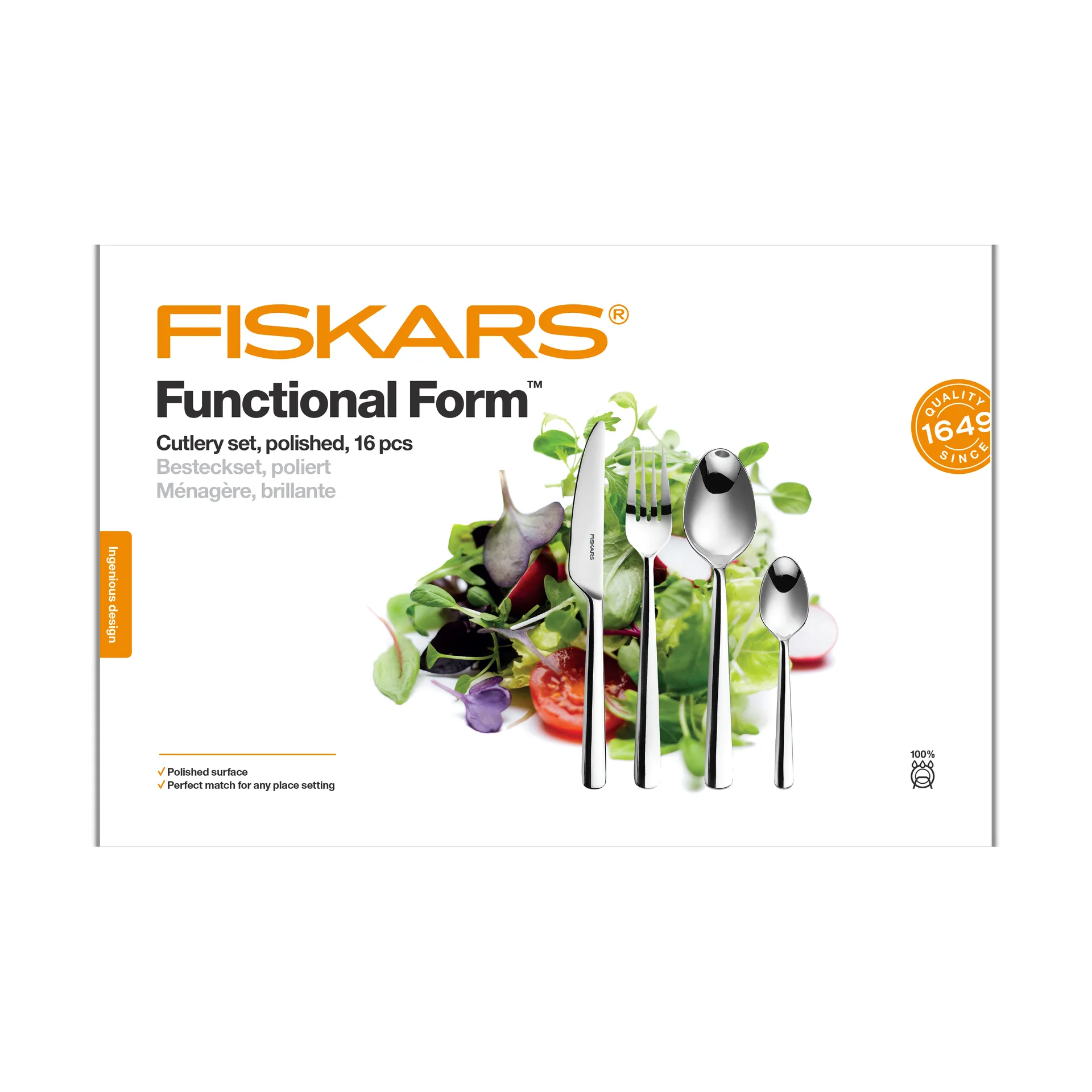 Functional Form bestikksett blankt, 16 deler Fiskars
