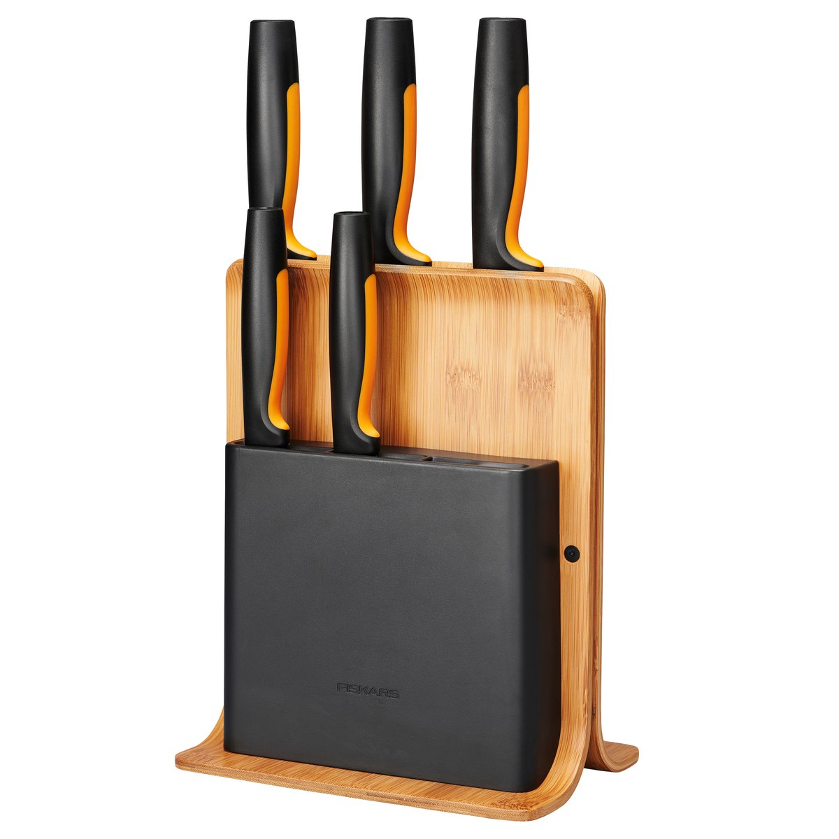 Fiskars - Functional Form knivblokk bambus 5 kniver