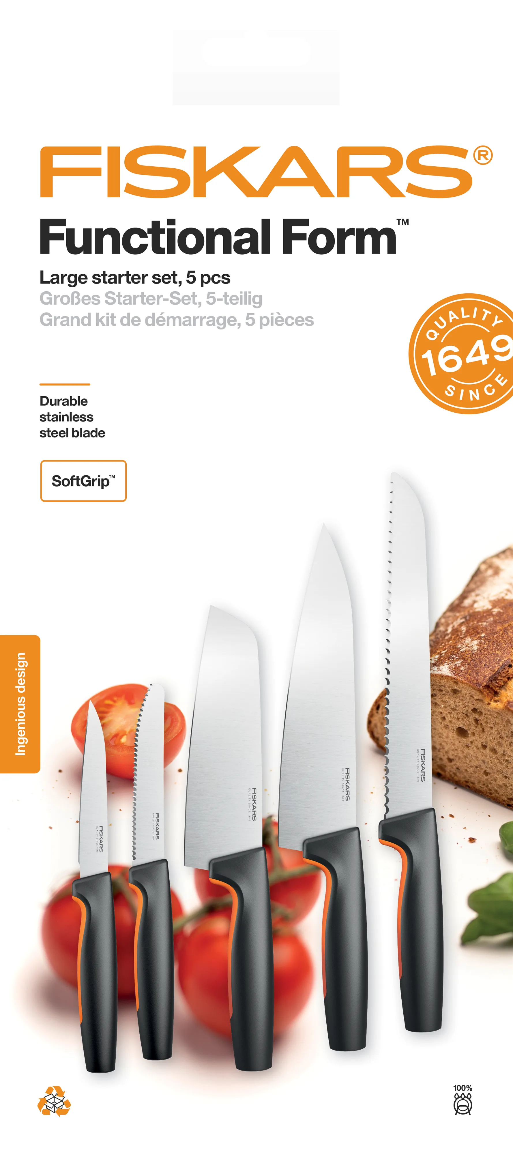 Functional Form knivsett stort, 5 deler Fiskars