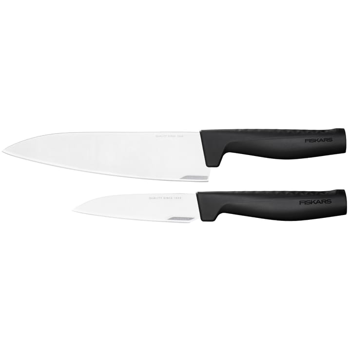 Hard Edge knivsett kokkekniv og grønnsakskniv, 2 deler Fiskars