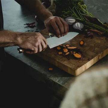 Norden kokkekniv + grønnsakskniv knivsett 2 deler - Rustfritt stål-bjørk - Fiskars